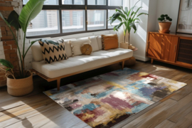 Vloerkleed Vintage Industrieel "Picasso 98" Multikleur
