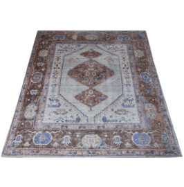 Vloerkleed Vintage 'Karaca' Blauw/Lilac