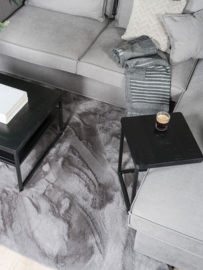 Vloerkleed Effen Hoogpolig 'Gentle 995' Grijs