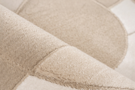 Vloerkleed Modern Geometrisch "Bergamo 3" Beige