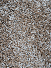 Vloerkleed Hoogpolig 'Rome Cappuccino' Zand Rond