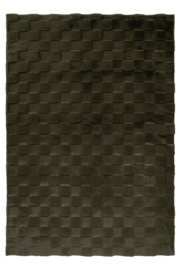 Vloerkleed Scandinavisch 3D Effect "Soul" Basil Olijfgroen