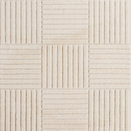 Vloerkleed VKW Scandinavisch 3D Effect 'Nordik' Crème Rond