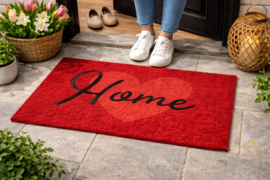 Kokos Schoonloopmat VKW 'Billy 701' Rood