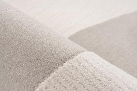 Vloerkleed Organisch "Livorno 2" Ivoor/Grijs 160x230cm