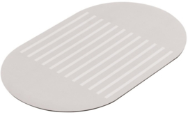 Kleine Wolke CLASSIC Surf Oval Badmat Oester Grijs 50 x 80 CM