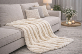 Kleed/Plaid VKW 'Blush' Beige 150x200cm