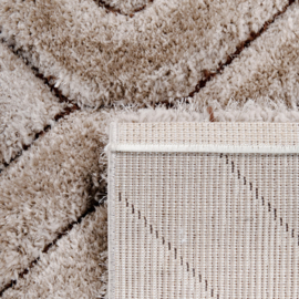 Vloerkleed VKW Hoogpolig 'Monica 3D' Beige