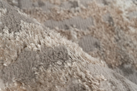 Vloerkleed Industrieel 3D Effect "Milas 6" Grijs/Beige