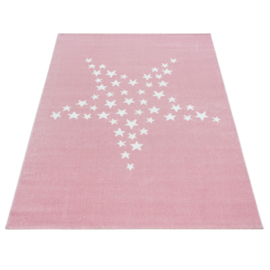 Kindervloerkleed VKW 'Kids Story Space Stars' Roze