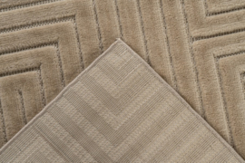 Vloerkleed Modern Scandinavisch Laagpolig Grafisch "Viva 3D 3" Beige