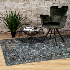 Vloerkleed Duurzaam Design Vintage Modern 3D Effect "Greta 7" Petrol