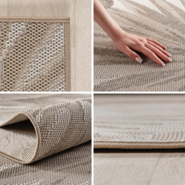 Vloerkleed VKW Botanisch Outdoor/Indoor 'Iris' Beige