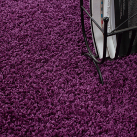 Vloerkleed VKW Hoogpolig Shaggy 'California' Lilac Rond