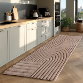 Vloerkleed VKW Scandinavisch 3D Effect 'Solune' Beige