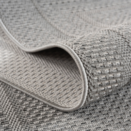 Vloerkleed VKW Effen Outdoor/Indoor 'Roos' Grijs