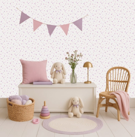 Studio Swaai – Hartjesconfetti behang | Roze & Lila SW-74-HC01