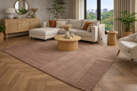 Vloerkleed VKW Scandinavisch 3D Effect 'Riva' Beige