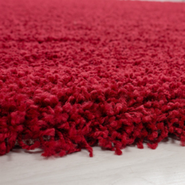 Vloerkleed VKW Hoogpolig Shaggy 'Dreamliner' Rood