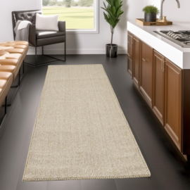Vloerkleed VKW Laagpolig Effen 'Lucy' Beige