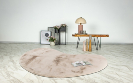 Vloerkleed Zacht Hoogpolig Organisch "Heaven" Licht Taupe 160x230cm