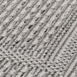 Vloerkleed VKW Effen Outdoor/Indoor 'Roos' Grijs