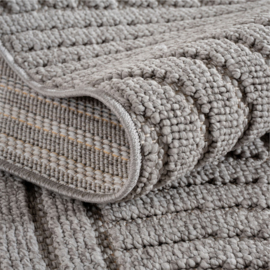 Vloerkleed VKW Scandinavisch 3D Effect 'Lunea' Grijs Rond