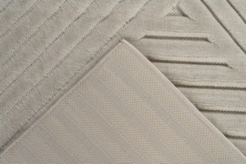 Vloerkleed Modern Scandinavisch Laagpolig Grafisch "Viva 3D  2" Ivory