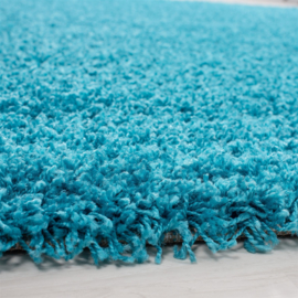 Vloerkleed VKW Hoogpolig Shaggy 'Dreamliner' Turquoise