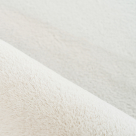 Vloerkleed VKW Effen Hoogpolig 'Teddy Fuzzy' Crème