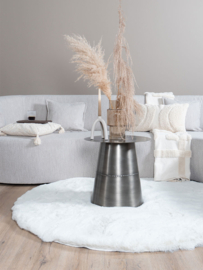 Vloerkleed Effen Hoogpolig "Morbido 2212" Beige Rond