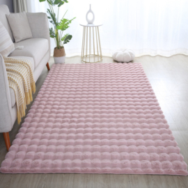 Vloerkleed VKW Hoogpolig 'Comfy Teddy 3D' Roze