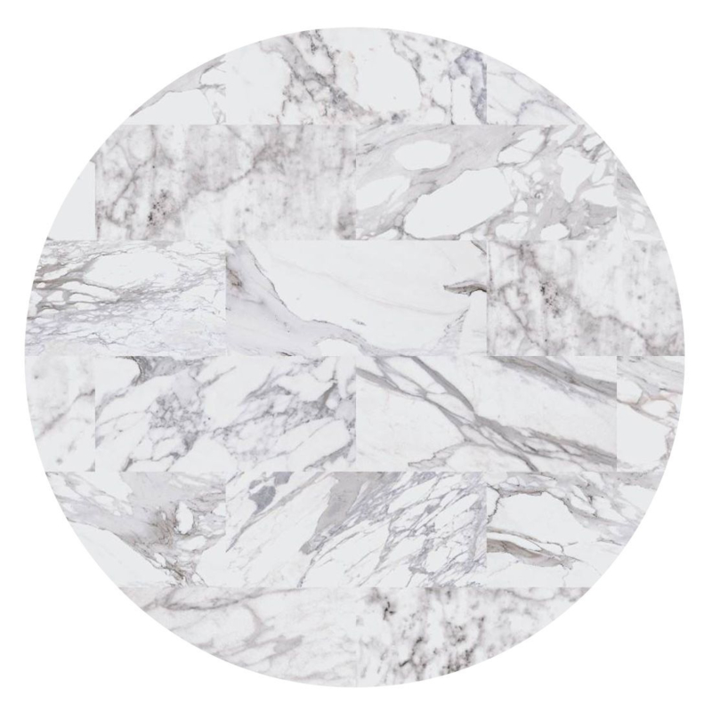 Dynamiek Acrobatiek Snor Vloerkleed Rond Desso Sense of Marble 'Marmer' Carrara