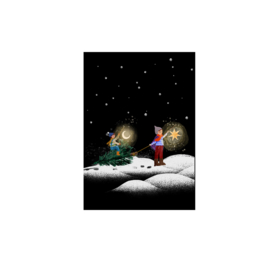 kerstkaart O dennenboom