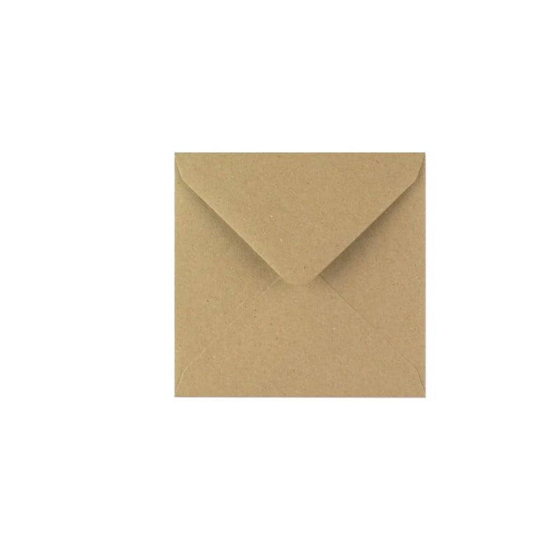 kraft envelop vierkante postkaart