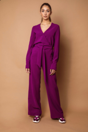 Haer Jumpsuit 1 - Overslag 2-delig in violet