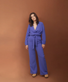 Haer jumpsuit 6 - Overslag, 2-delig in lavendel