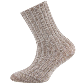 Ewers 201542  wollen kindersok beige/bruin