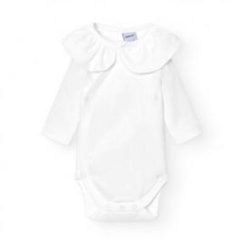 BABIDU romper 1178 overslag roesel wit