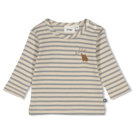 feetje 51602378 shirt streep blauw offwhite