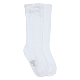 Gymp 1002 Girls knee socks White