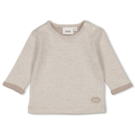 feetje 51602397 shirt taupe melange
