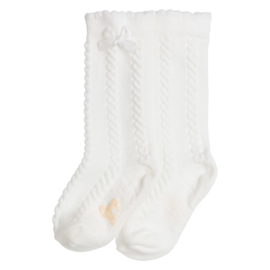 Gymp 0500 Girls knee socks Offwhite