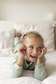 Feetje pyjama  groen melée