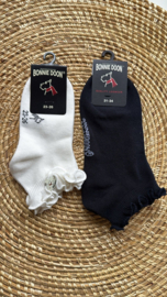 Bonnie Doon short sokje met ruffle marine