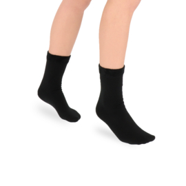 Marianne 475 zwarte fleece sok 200 den 2 paar