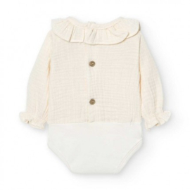 BABIDU blouse romper 1720 hydrofiel roesel ecru
