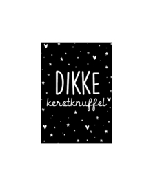 cadeaukaartje dikke kerstknuffel