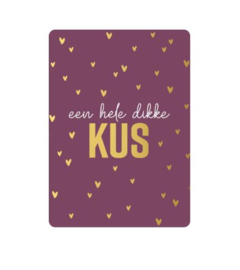 cadeaukaartje een hele dikke kus
