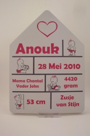huisje zonder schoorsteen mdf 9mm  15x21cm